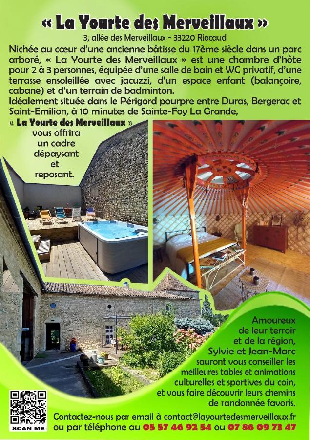 La Yourte Des Merveillaux Riocaud 외부 사진